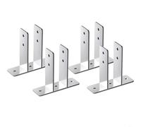 Tidgel Lot de 4 supports de séparation pour urinoir en acier chromé avec vis pour sécuriser l'intimité des toilettes dans les écoles et les hôpitaux