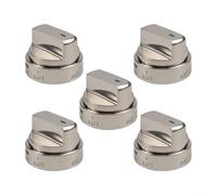 Tidgel Lot de 5 boutons de four de rechange en acier inoxydable argenté pour un contrôle facile de la température et une installation simple à monter soi-même