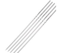 Tidgel Lot de 5 brochettes plates en titane avec poignée ondulée antidérapante de 20 à 40 cm, pour camping, randonnée, pique-nique, barbecue en plein air (26 cm)