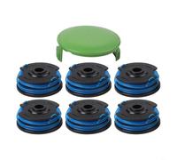 Tidgel Lot de 6 bobines de rechange pour débroussailleuse avec capuchon, ligne de 1,65 mm, pour Greenworks 21212 21272, pièces compatibles 29242 29082 3410468