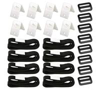 Tidgel Lot de 6 sangles de fixation pour bâche solaire de piscine avec clips pour système de rouleau de bobine facile à installer en nylon 1,8 m