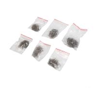Tidgel Lot de 600 clous de soudage en acier inoxydable et plastique 6 tailles 0,6/0,8 mm pour agrafeuse à chaud, pare-chocs, kit de réparation de fissures pour tableau de bord Fender (600 pièces)