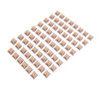 Tidgel Lot de 70 commutateurs linéaires silencieux pré-lubrifiés pour Outemu V2/V3, 5 broches stables et silencieuses pour jeu et saisie, vert citron/pêche (D)