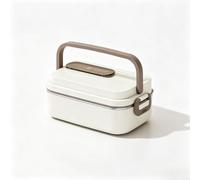 Tidgel Lunch Box Acier Inoxydable 20cm Couverts Inclus(white) | Acier 304 alimentaire, isolation thermique, pour zéro fuite, inclus, pour idéal école bureau