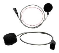 Tidgel Microphone à perche antibruit amélioré pour casques Cardo, casque en fil plaqué argent avec options douces et dures (doux)