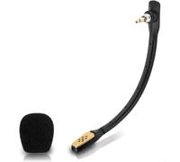 Tidgel Microphone omnidirectionnel antibruit pour casque Logitech pour casque A40 Blanc clair Pickup ABS Build Compact (noir)