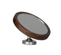 Tidgel Miroir d'extraction Espresso rotatif à 360° avec cadre en bois pour analyse du café Argenté