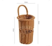 Tidgel Organisateur Vaisselle Mural pour Fourchettes Couteaux(S) | Design pour tressé pour robuste, rotin PE , aspect naturel élégant, pour idéal pour couverts et ustensiles