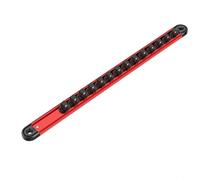 Tidgel Organiseur de douilles pivotant à 360° pour 6,3 cm, support de rail rotatif avec clips en nylon, plateau en aluminium robuste pour rangement d'outils de garage (9,5 mm)