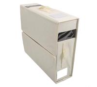 Tidgel Organiseur de placard pliable en lin avec fenêtre transparente - Boîte de rangement 4 pièces, anti-poussière - Grande capacité pour literie, serviettes et vêtements (beige)