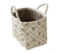 Tidgel Panier à Linge pour coton Matelassé pour rétro Panier à Linge | Motif vigne café pour rétro, design élégant, s'adapte au pour décor salle de bain, buanderie, style vintage