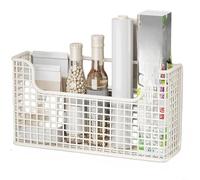 Tidgel Panier de rangement mural en maille métallique pour porte d'armoire de cuisine Blanc