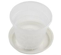 Tidgel Pot à orchidée transparent contrôlé par les racines avec stomate, fleur en plastique transparent avec support, pour la maison, le jardin, blanc (11 cm)