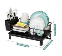 Tidgel Rack Vaisselle Compact 38x26cm pour Évier Rack Vaisselle Compact(black)