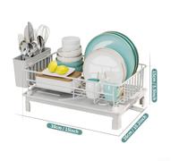 Tidgel Rack Vaisselle Compact 38x26cm pour Évier Rack Vaisselle Compact(White)