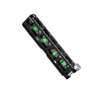 Tidgel Règle magnétique pour mini niveau, alliage d'aluminium avec fioles multi-angles, format de poche pour travaux de bricolage et de construction (noir, 15,2 cm)