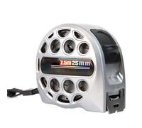 Tidgel Règle rétractable en acier inoxydable avec design creux résistant et impression à double échelle, pour artisans, décorateurs et usage domestique (7,5 m25)