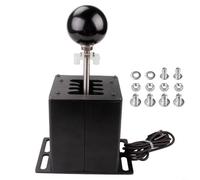 Tidgel Sim Racing H Gear Shifter, pour Logitech G29 G27 G25 pour Thrustmaster T300 T500 PC USB Manette de jeu 6+R 7+R Noir (7 vitesses + R-HB039)