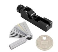 Tidgel Spark Gap Tool Kit d'outils pour 10/12/14/16 mm avec jauge d'épaisseur à 32 lames, jeu de réglage de précision pour l'entretien du moteur de voiture et moto Rouge