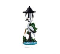 Tidgel Statue de avec pour lanterne LED, Ornement de Jardin en Résine Recy 33,5 cm,Décoration Extérieure Étanche pour Patio
