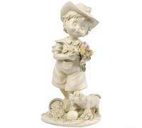 Tidgel Statue Résine Blanche Enfants Design Classique Maison(Statue 2) | RÃ©sine blanche antique, finition lisse, design intemporel, pour idÃ©al pour Ã©tagÃ¨re commode