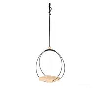 Tidgel Support rond à suspendre pour plantes, anneau en fer robuste et base en bois pour plantes aériennes de jardin (B)