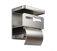 Tidgel Support Rouleau Toilette Ventouse pour Carrelage Lisse | pour Ã©tagÃ¨re supÃ©rieure spacieuse, range tÃ©lÃ©phone, parfums, petits objets, bords relevÃ©s anti-chute, design moderne