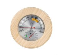 Tidgel Thermomètre et hygromètre en bois pour sauna - Sans piles - Jauge d'humidité et de température sèche - Avec crochet - Pour hammam à haute température (pointeur rouge)