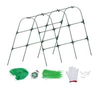 Tidgel Treillis de concombre en forme de U pour plate-bande surélevée - Cadre en acier revêtu de plastique - Support stable de jardin pour plantes grimpantes - 120 cm - Tomates et haricots
