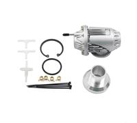 Tidgel Valve de décharge turbo compatible avec le style SQV4, contrôle de la pression d'échappement résistante à l'usure pour modification de voiture, noir/argenté (argent)