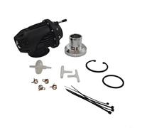 Tidgel Valve de décharge turbo compatible avec le style SQV4, contrôle de la pression d'échappement résistant à l'usure pour modification de voiture, noir/argenté (noir)