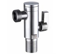 Tidgel Vanne d'angle bidirectionnelle en acier inoxydable avec noyau à bille 1/4 de tour, contrôle de l'eau anti-fuite pour lavabo de salle de bain, toilettes, douche, installation (20 mm)