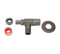 Tidgel Vanne d'arrêt d'angle à ouverture rapide en laiton pour machine à laver, compatible avec vis à baïonnette G1/2 et G3/4, montage mural pour cuisine et salle de bain (gris)