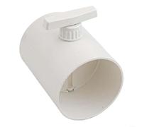 Tidgel Vanne de contrôle du volume d'air en plastique, clapet anti-retour manuel à commutation ronde en PVC, avec poignée réglable à 90°, régulateur de débit d'air CVC (100 mm)