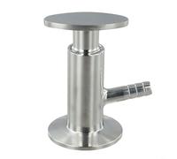 Tidgel Vanne d'échantillonnage sanitaire en acier inoxydable 304 de 1,27 cm, tuyau de 3,8 cm, joint en PTFE pour traitement pharmaceutique de boissons alimentaires, produits laitiers