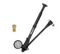 Tidgel Vélo haute pression 300 psi avec manomètre, pour VTT, fourche avant, amortisseur arrière, gonfleur portable en alliage d'aluminium, noir (01)