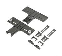 Tidgel W10350376 Kit de réglage du panier supérieur du lave-vaisselle amélioré avec clips pour un glissement fluide et une installation facile, noir
