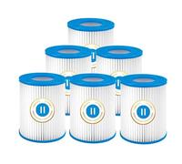 TIDGRD Cartouche Filtrante pour Piscine de Type II, 88mmx78mm Cartouche filtrante de Rechange, Compatible avec Les 58094 et 58148, pour Cours intérieures et extérieures (II-6 Pcs)