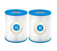 TIDGRD Cartouche Filtrante pour Piscine de Type II, 88mmx78mm Cartouche filtrante de Rechange, Compatible avec Les 58094 et 58148, pour Cours intérieures et extérieures (II-2 Pcs)