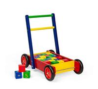 Tidlo, Trotteur en Bois avec Blocs en Bois ABC, Jouets en Bois, Jouets pour bébé, Trotteurs en Bois pour garçons et Filles de 1 an, Jouet à Pousser