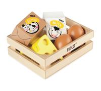 Tidlo Boîte en bois avec produits laitiers et œufs