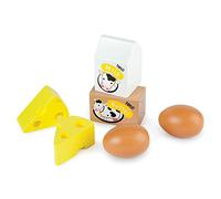 Tidlo Wooden Eggs and Dairy Food Set
