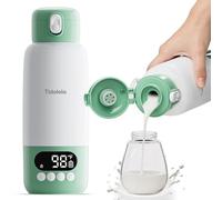 Tidolela Chauffe-biberon portable de 500 ml, chauffage rapide en 2 minutes, 6 réglages de température + garde au chaud, stérilisateur intégré, pour lait maternel et préparation, voyage et utilisation