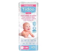 Tidoo Care Maxi Carrés Bébés En Coton Bio 80 Pièces