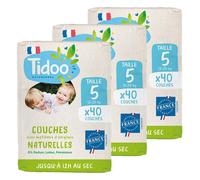 Tidoo Couche Écolabellisée 40 couches Taille 5 (12-25kg) Lot de 3
