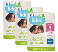 Tidoo Couche Écolabellisée France Taille 4 7-18kg 44 Pièces Promo 2+1 Gratuit