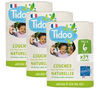 Tidoo Couche Écolabellisée France Taille 6 16-30kg 34 Pièces Promo 2+1 Gratuit