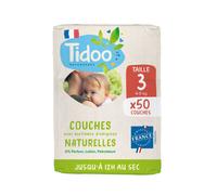 Tidoo Couche Écolabellisée Taille 3 4-9kg 50 Pièces