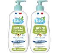 TIDOO - Liniment Hypoallergénique Oléo-calcaire aux 3 huiles végétales Bio - Flacon pompe 450ml (Lot de 2)