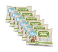 Tidoo Lot de 6 lingettes ultra douces et compostables avec calendula sans parfum 6 x 58 unités